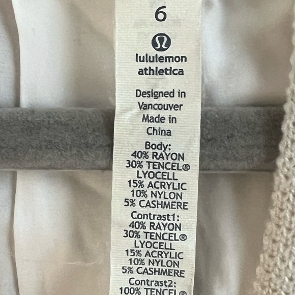 Lululemon Cashmere Blend Sweater cardigan with thumb holes- 6 - Picture 8 of 8